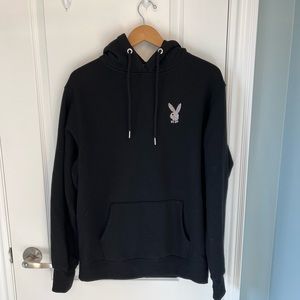 playboy hoodie black with crystals